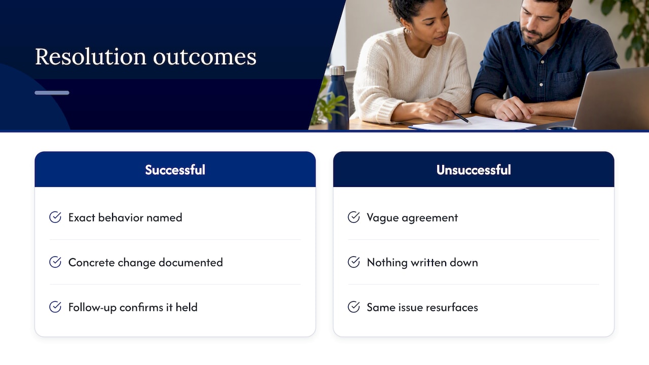Specific agreements compared with vague resolutions