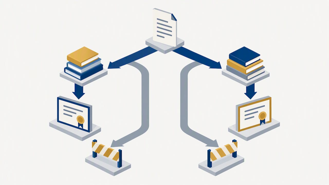 Separate pathways for two court programs